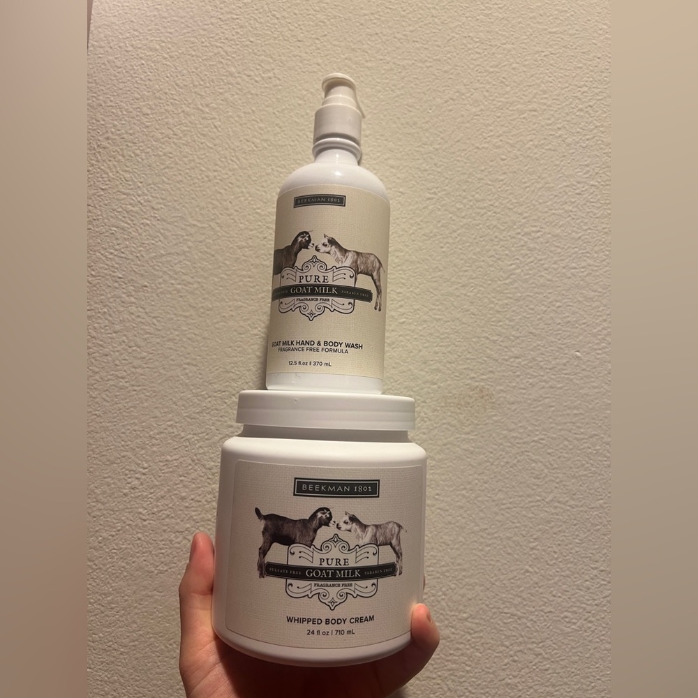 Beekman 1802 Pure Goat Milk Hand & Body Wash, Body Cream Bundle